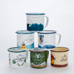 444Z wholesale outdoor cups picnic camping export mugs with thickened retro nostalgic style children's water cups coffee cups