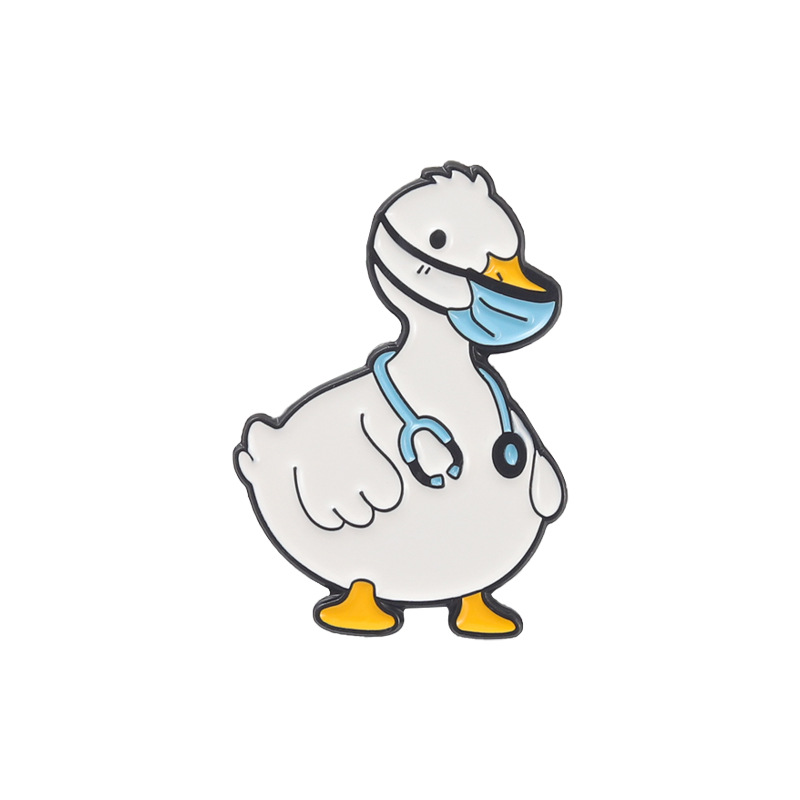 Unisex Gender Cute Pin Duck Alloy Stoving Varnish Unisex Brooches