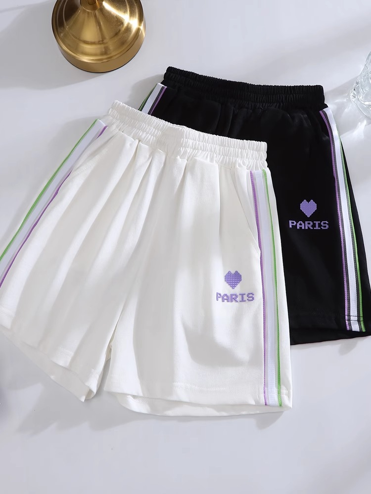 Mädchen Freizeitsportshorts Für Den Sommer, Bequeme Weithosen_voghion.com