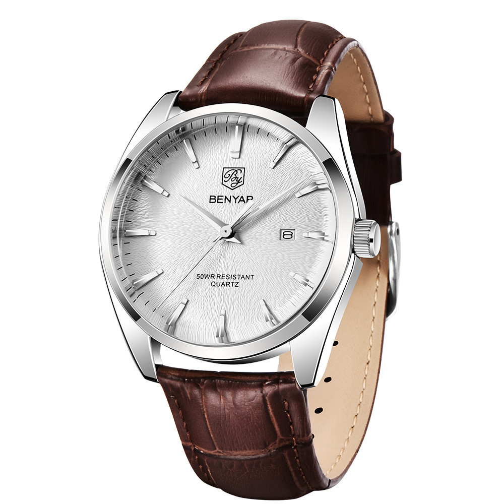 Reloj de cuarzo impermeable para hombre, elegante, sencillo y moderno, modelo 5163 - Estilo de negocios de lujo/Ru Nuevo con etiquetas_voghion.com
