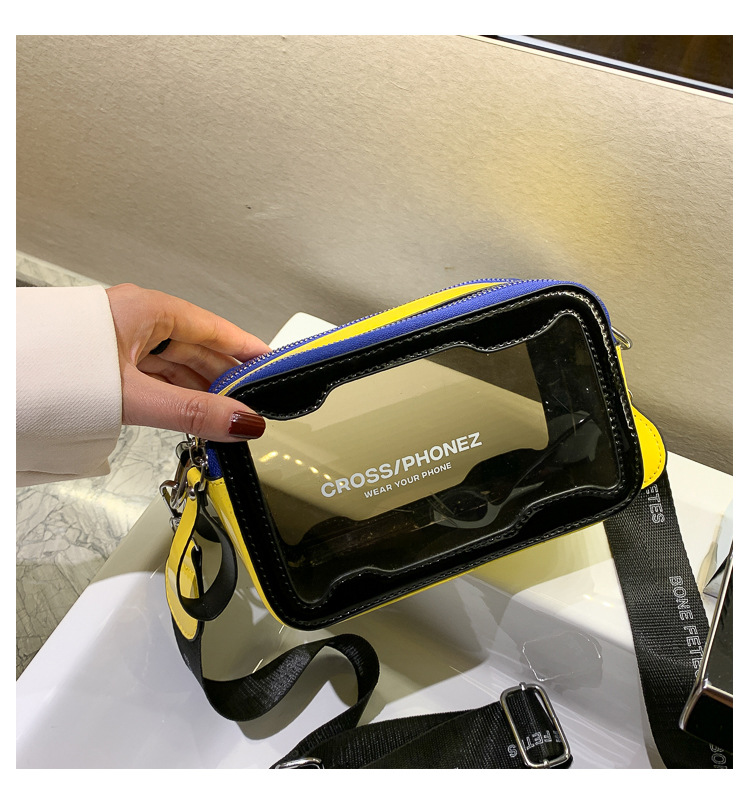 Korean version of sweet and cute jelly transparent small square bag, fashionable, simple and versatile, niche crossbody bag wholesale dropshipping_voghion.com