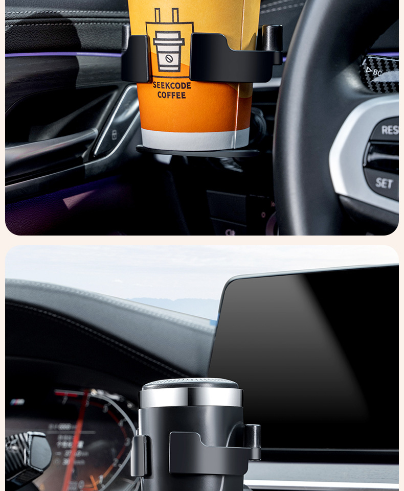 Car Air Conditioner Air Outlet Water Cup Holder Car Cup Holder Beverage Holder Ashtray Multi-Functional Fixed Hanging Cup Holder