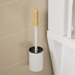 Solid Wood Toilet Brush Hole-Free Toilet Set Walnut Long Handle Detachable Soft Bristle Cleaning No-Dead-Angle Gadget