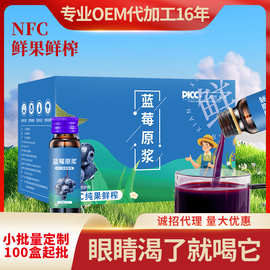 大兴安岭蓝莓原浆叶黄素50ml/瓶果汁饮料鲜果鲜榨厂家可批发代发