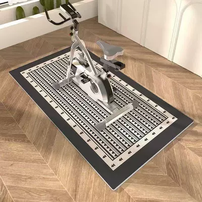 Avtomobil döşəmə paspasları, Elliptical Machine, Indoor Fitness - black-edge-round-rhombus-stitching-60120cm-crystal-velvet