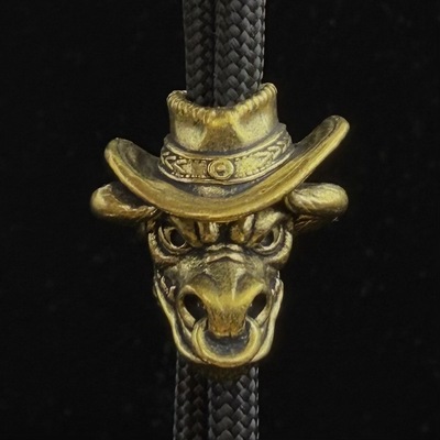 黄铜户外西部牛仔刀坠EDC伞绳坠推牌坠弹弓坠DIY钥匙扣挂件铜配饰|ms