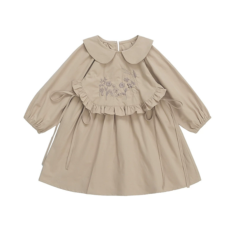 Весенний лонгслив, кукольный для девочки, костюм маленькой принцессы, юбка, новая коллекция, западный стиль, воротник-кукла