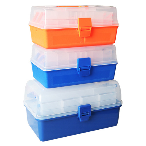 2+1/3+1 Lure Tool Box Small Fishing Box with Handle Portable Tool Box Bait Storage Box Fishing Gear Wholesale