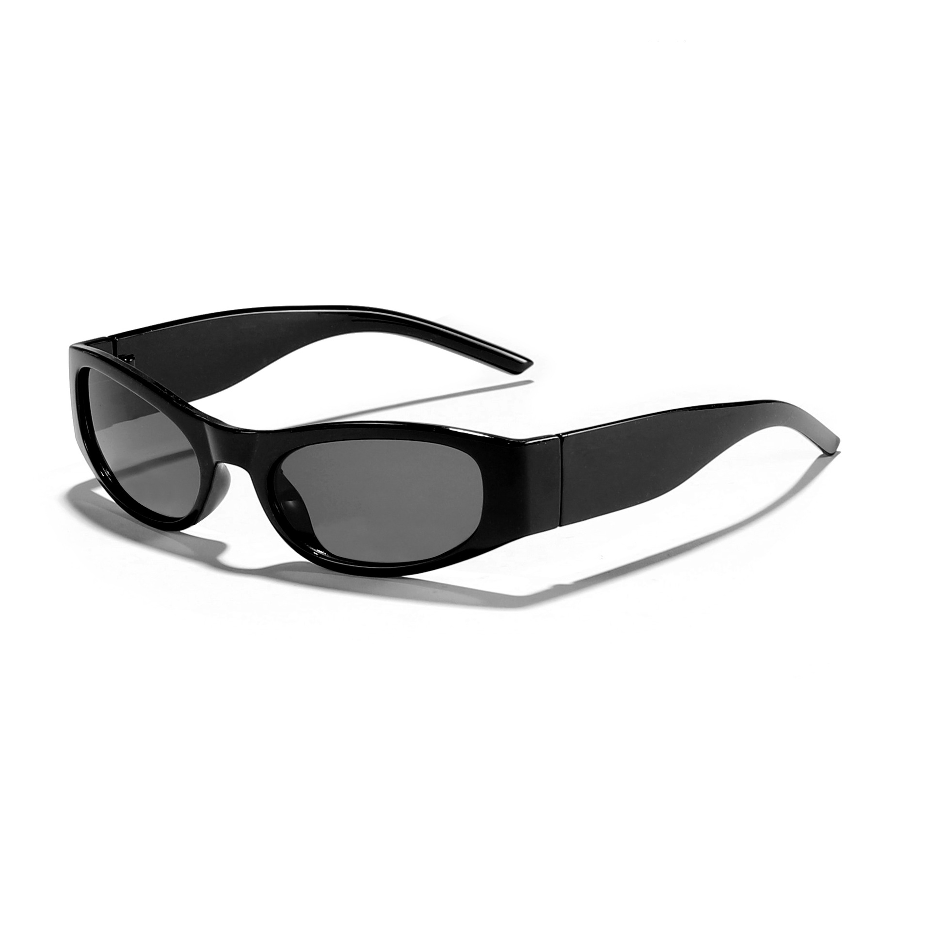 Nuevas gafas de sol de montura pequeña transfronterizas, personalidad de moda europea y americana, montura colorida, gafas de sol hip-hop, gafas ovaladas retro para hombre