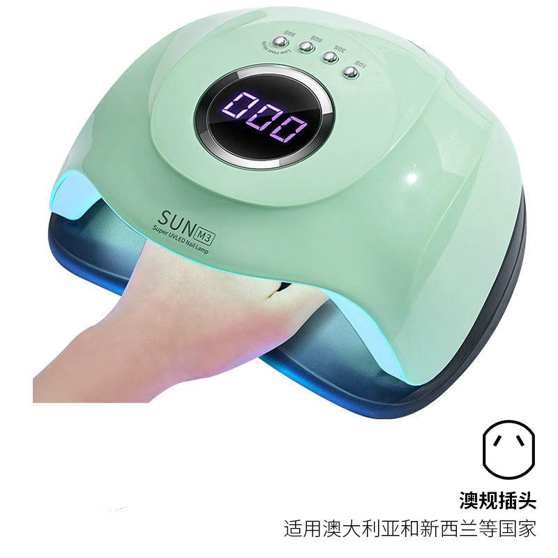 180w lámpara de manicura fototerapia lámpara de secado rápido de alta potencia pegamento de manicura máquina de fototerapia de cuatro velocidades ajustable máquina de manicura inteligente transfronteriza