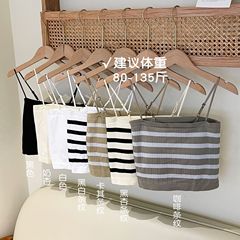 2024新款一字領美背吊帶 帶胸墊辣妹抹胸內衣 無鋼圈打底裹胸背心