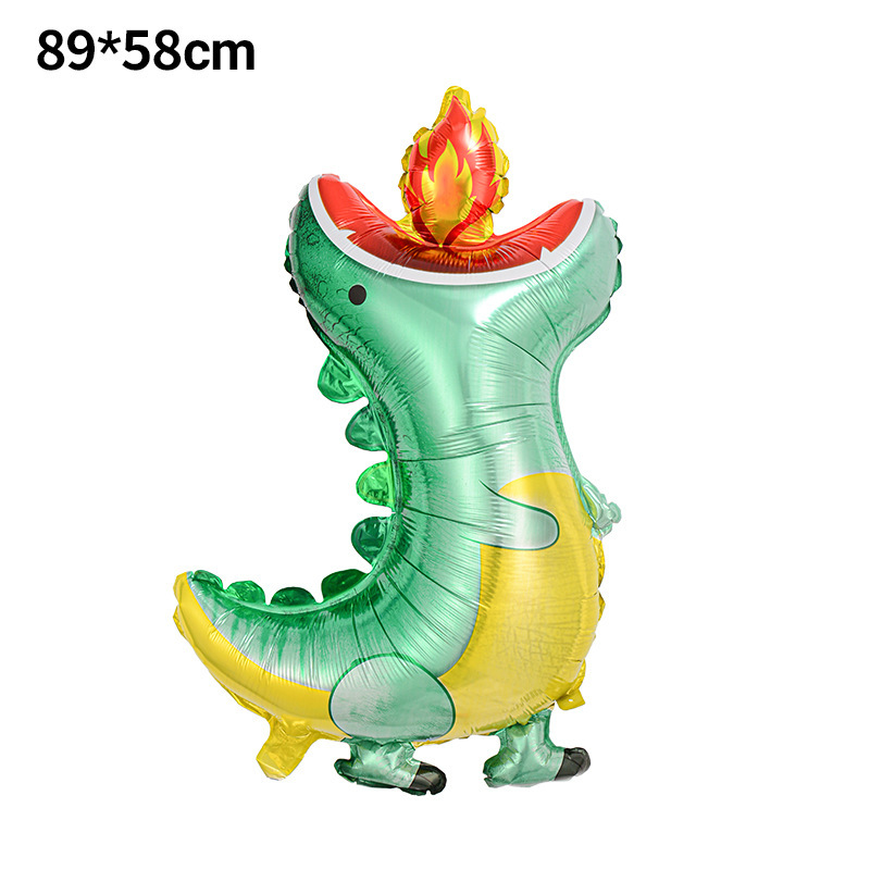 Globos de aluminio con diseño de animales de dibujos animados con temática de dinosaurios para decoraciones de fiestas de cumpleaños infantiles image 22