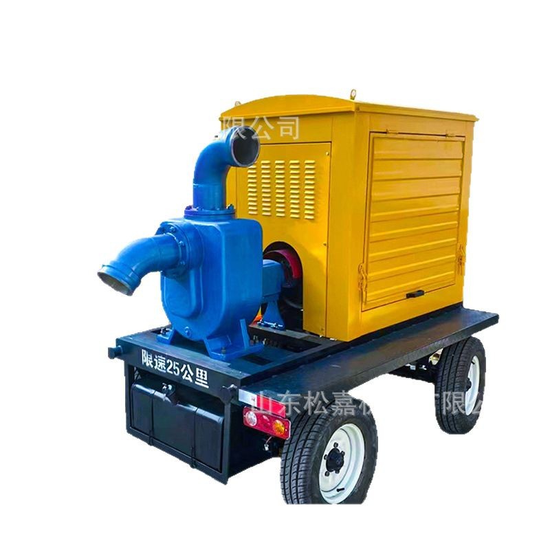 Gran bomba de drenaje de emergencia municipal auto-succión de gran tamaño para motor diesel de bloqueo móvil