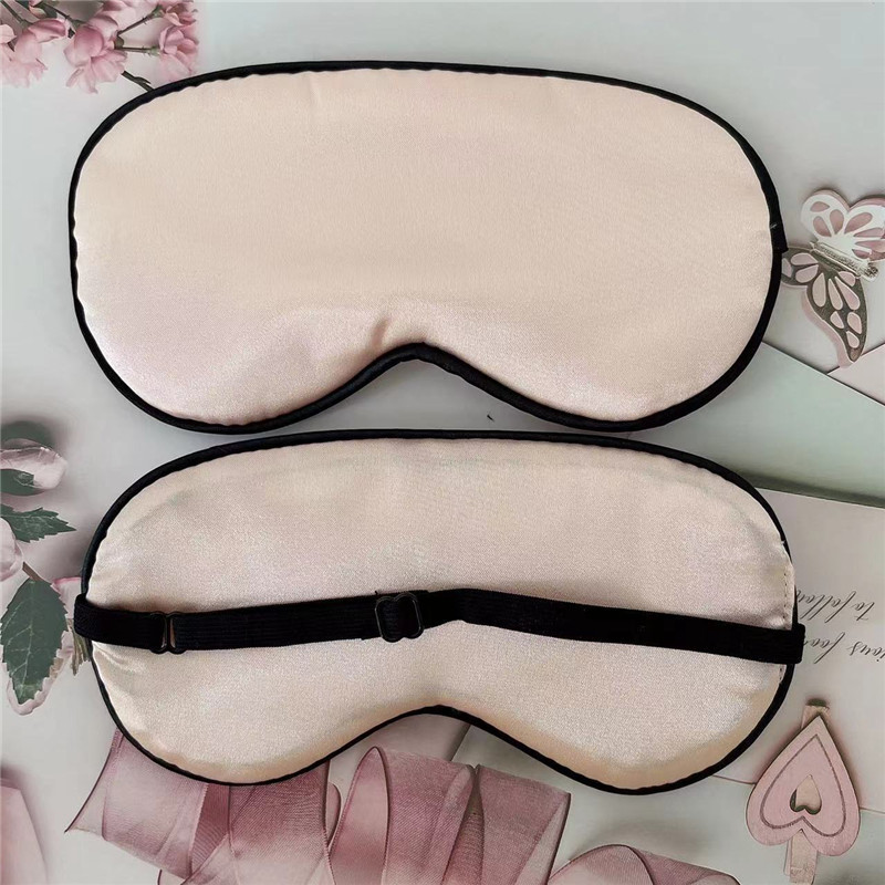 Máscara de ojo de seda artificial para niños Máscara de ojo de seda de mora artificial de doble cara Entrenamiento de sombreado de sueño Fábrica en stock al por mayor