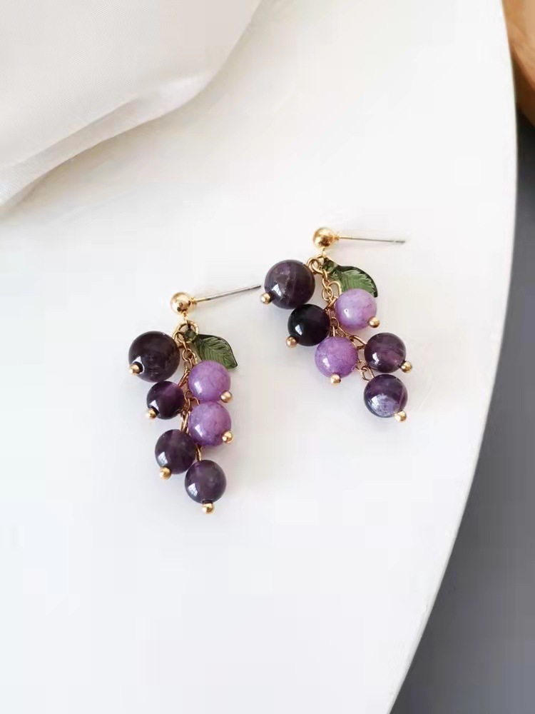 Fashion Fruit Alloy Glass Beaded Earrings display picture 3