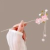 Chinese hairpin with tassels, Hanfu, advanced hairgrip, Chinese style, orchid, high-quality style