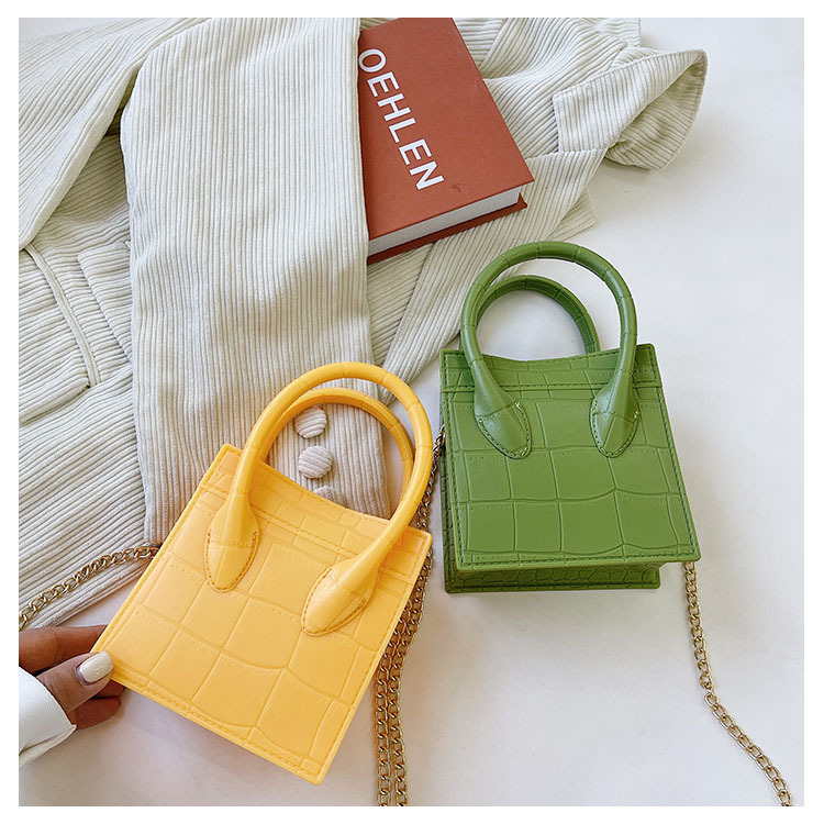 2025 Cross-border new popular smiling face bag, small square bag, fashionable and versatile chain hand bag, shoulder and crossbody jelly women's bag undefined