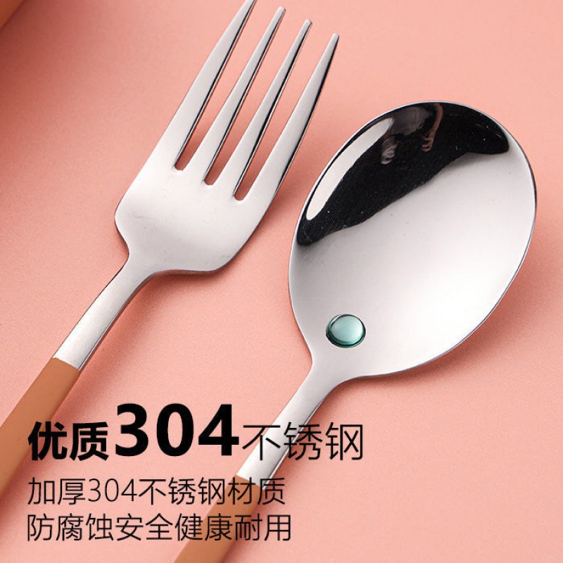 批發便攜餐具學生可愛筷子勺子單人便攜三件套叉子勺子筷子盒學生