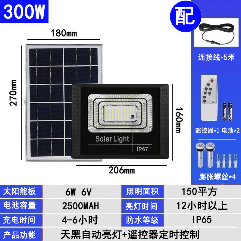 Transfronterizo dedicado Amazon llevó la luz de inundación solar lámpara de calle al aire libre iluminación de inducción hogar patio reflector