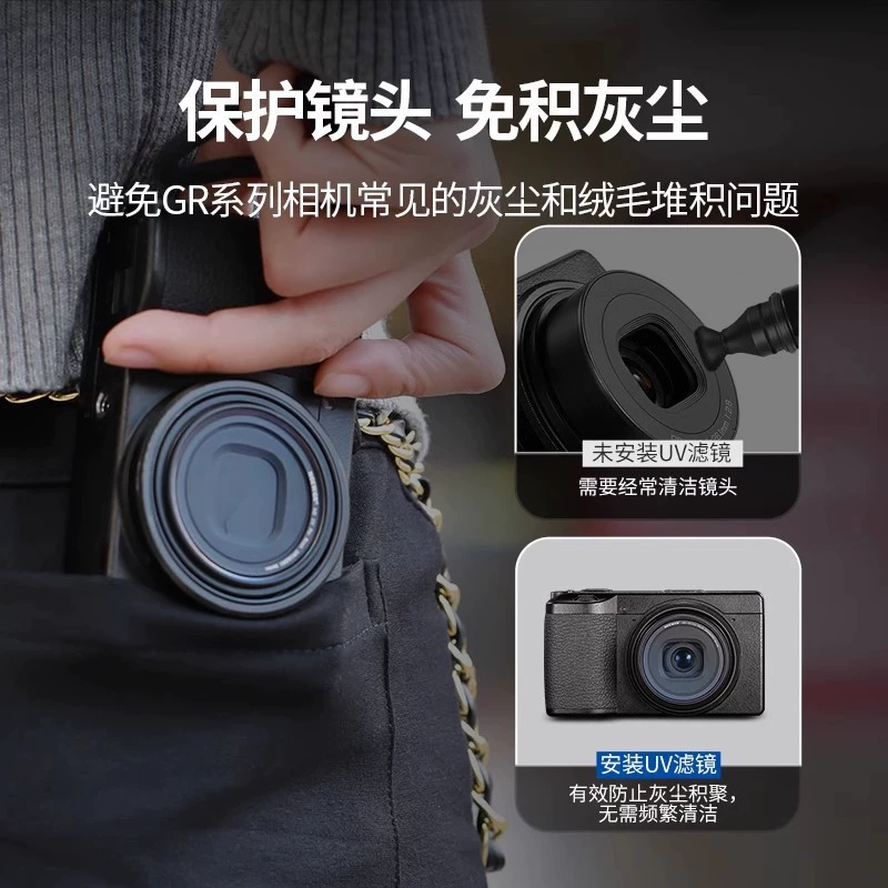 НОВЫЙ / Подходит для фотокамер Ricoh GRIIIX/GRIII с УФ-фильтром GR3X/GR3 для защиты объектива