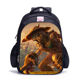 亚马逊新款 奇异世界图片 学生书包儿童大 中小三个尺寸