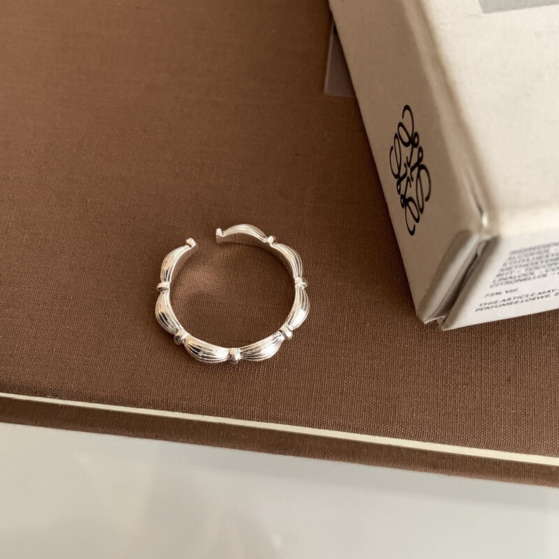 S925纯银素圈戒指女简约小众轻奢高级感ins风不掉色开口指环批发|undefined