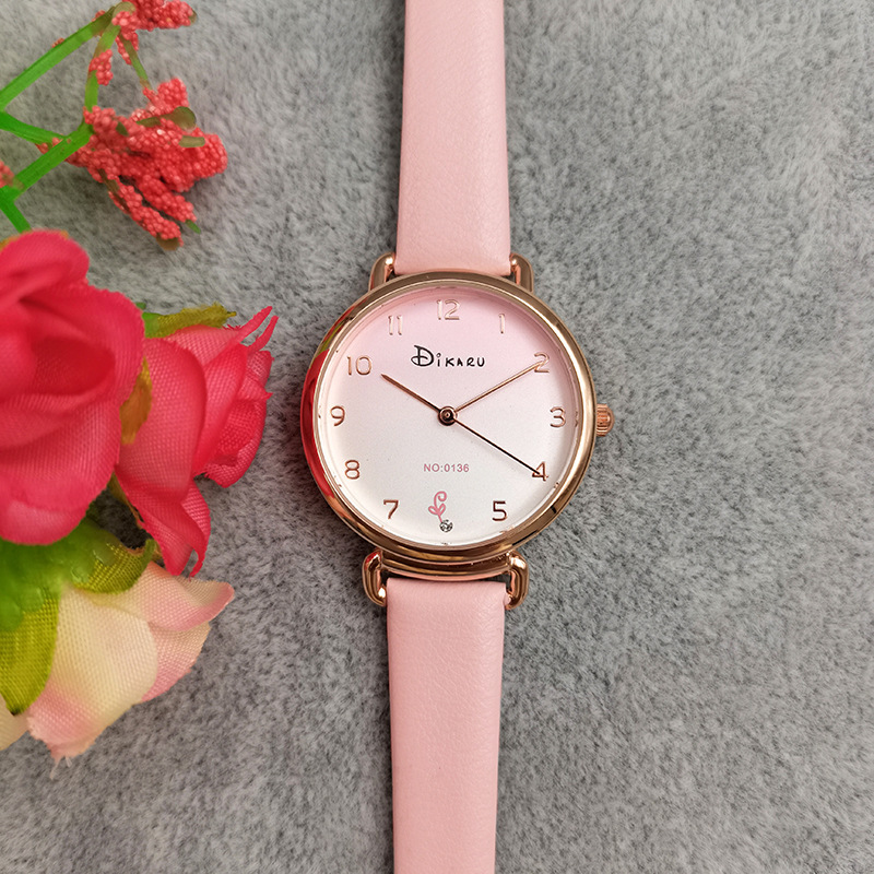 Children's Watch for Girls, Elementary School Students, Junior High School Girls, Cartoon Children's Waterproof Luminous Pointer Electronic Quartz Watch