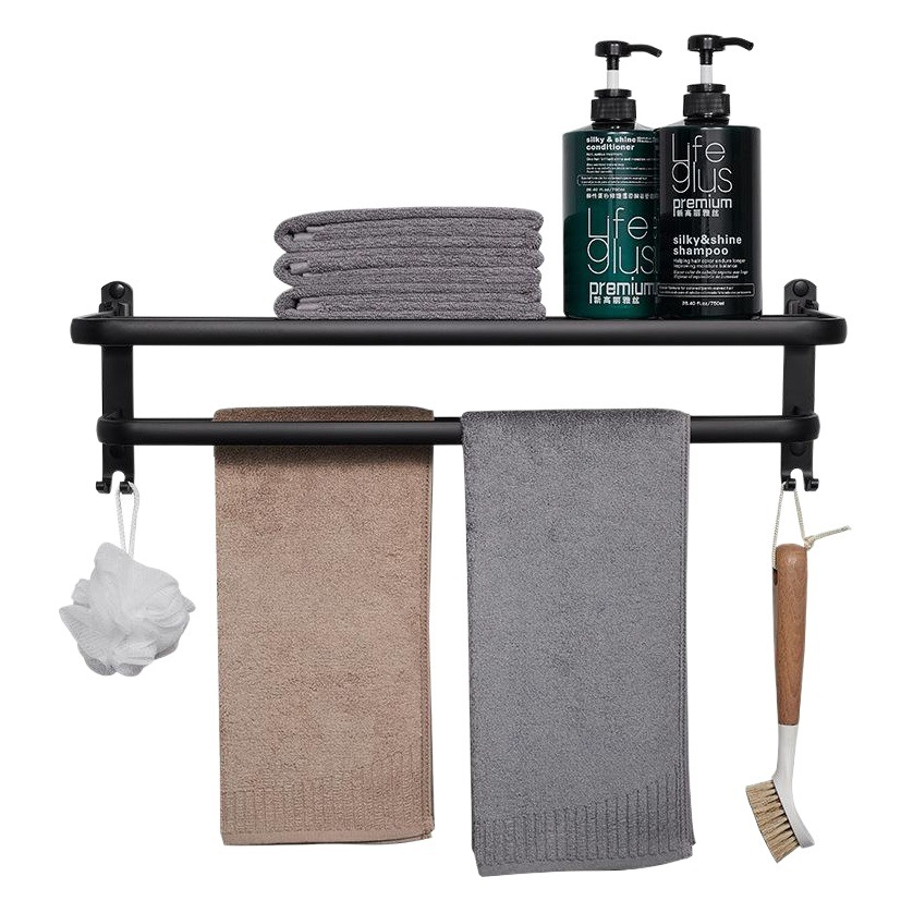 Bathroom Storage Rack, No-Drill Space Aluminum Towel Rack, Toilet Bathroom Towel Rack, Hotel Bathroom, Hotel Project