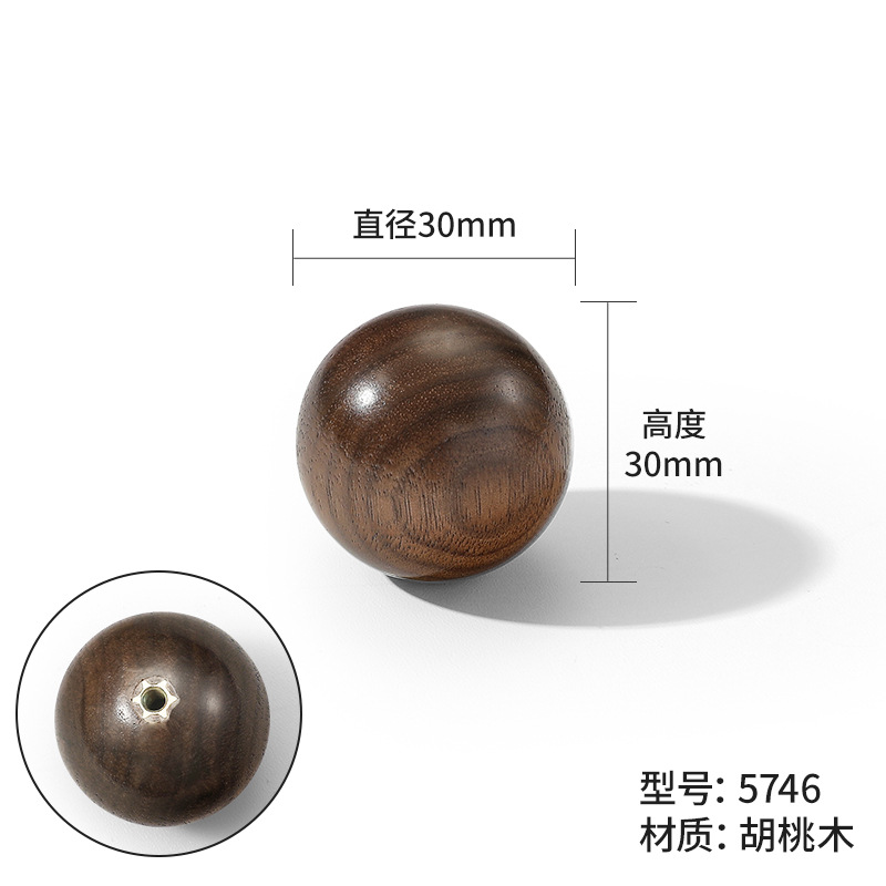 Tirador de madera estilo vintage para muebles