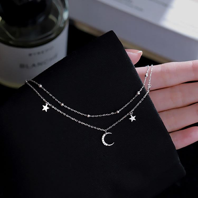 Sunrise Double Layer Star And Moon Bracelet Minimalist Jewellery_voghion.com