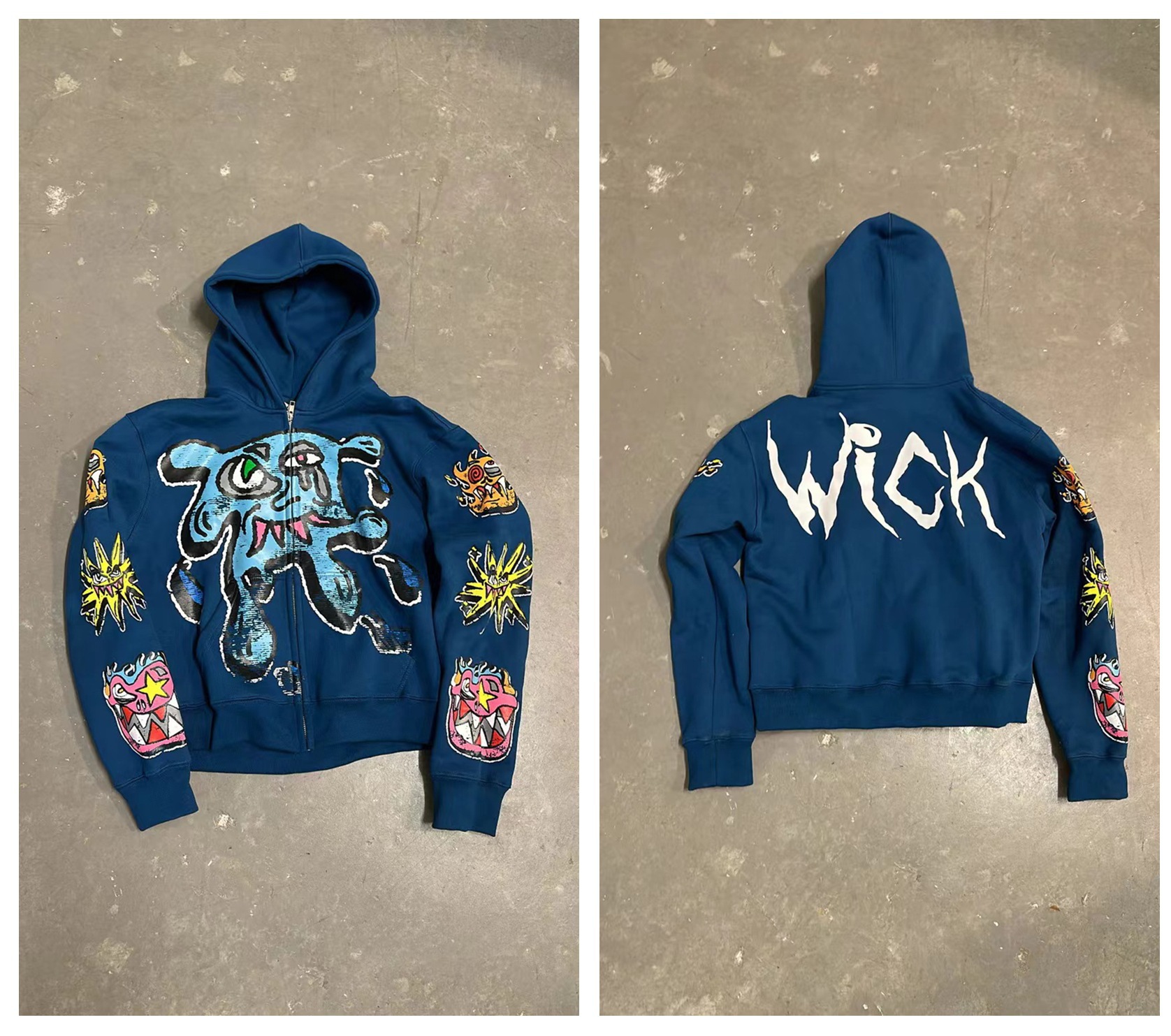 Men's Clothing European And American Trendy Brand Sweatshirt 3D Digital Printing Y2K Retro Unisex Loose Hoodie Sweatshirt_viptrois.com