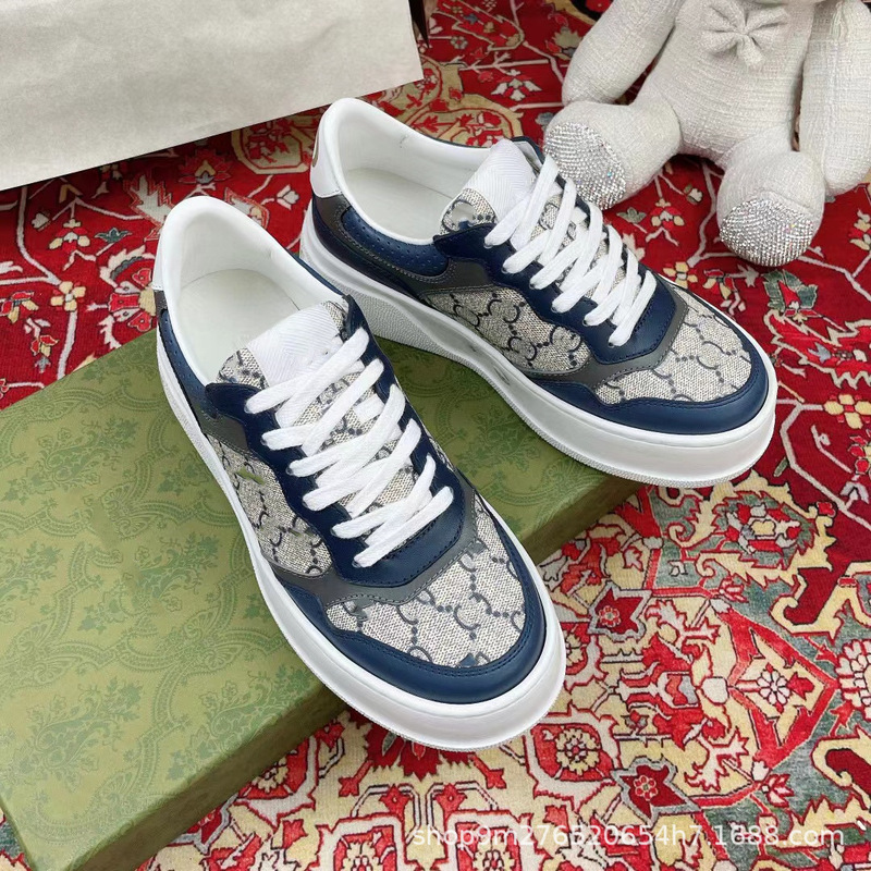G home thick-soled small white shoes 2022 new low lace-up board shoes thick-soled heightening women's shoes casual lovers sneakers