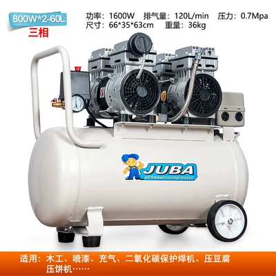 Hava kompressorları, air pump air compressor 800w - copper-wire-800wx2-60l-three-phase