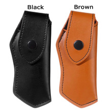 欧美户外折叠刀工具皮带环 折叠狩猎刀鞘皮套 便捷手电筒装备皮套