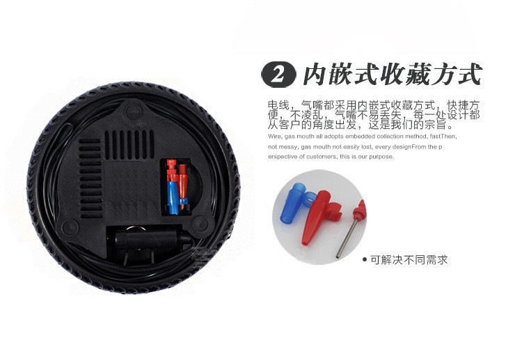 Car Air Pump, 12V Portable Tire Inflator, Emergency Quick Inflator