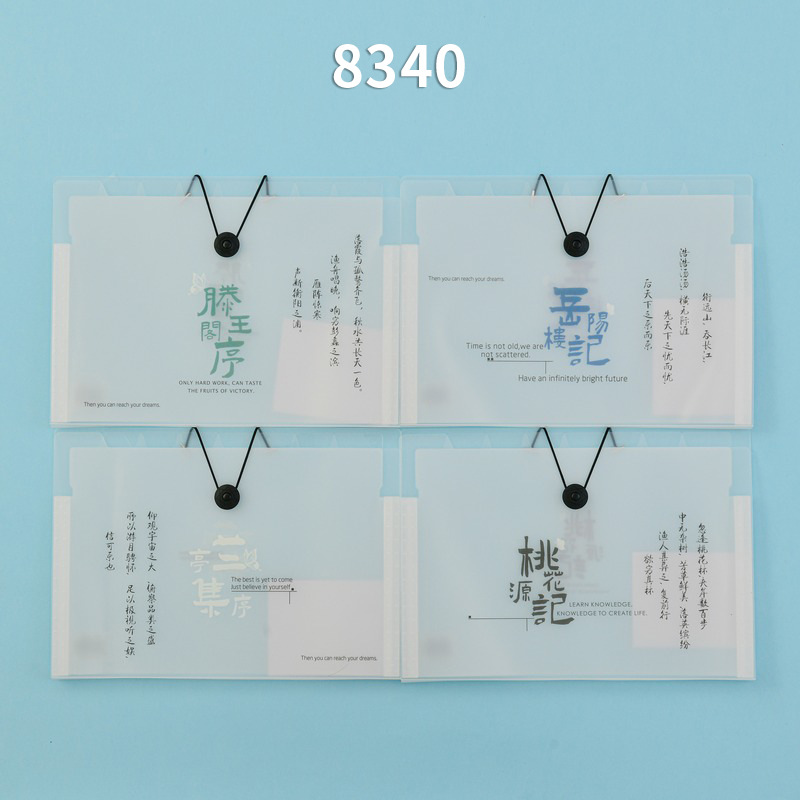 Carpeta de órgano de patrón 8 bolsas de almacenamiento a4 estudiantes de gran capacidad de carpeta de papel de prueba multicapa de clasificación de datos en el viento image 20