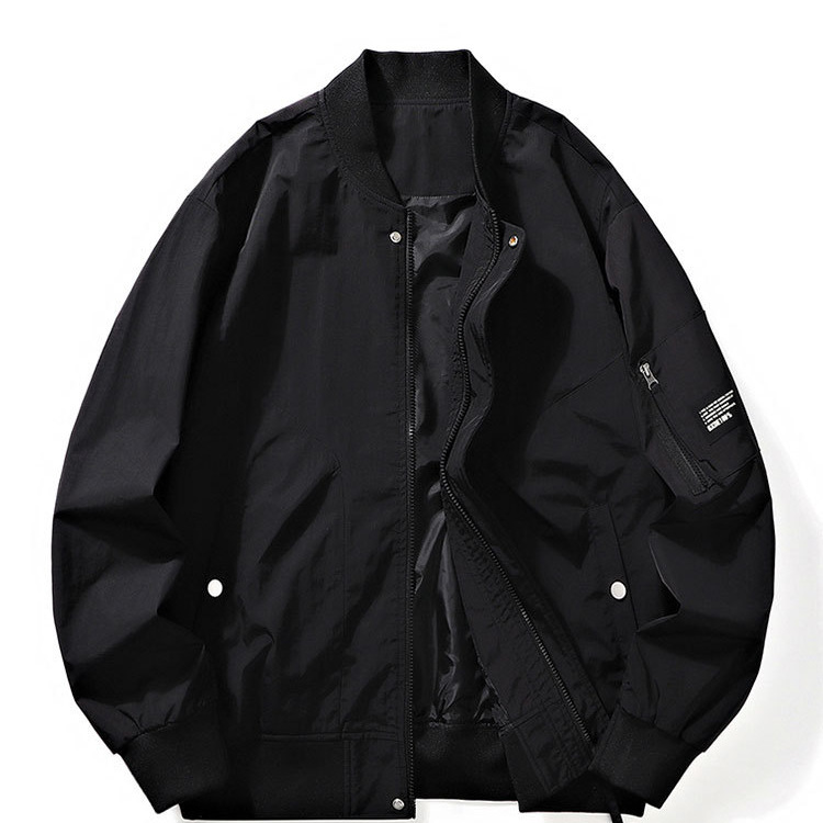 Chaqueta voladora de primavera y otoño para hombre, ropa de trabajo holgada con múltiples bolsillos, chaqueta de cuello alto informal, marea