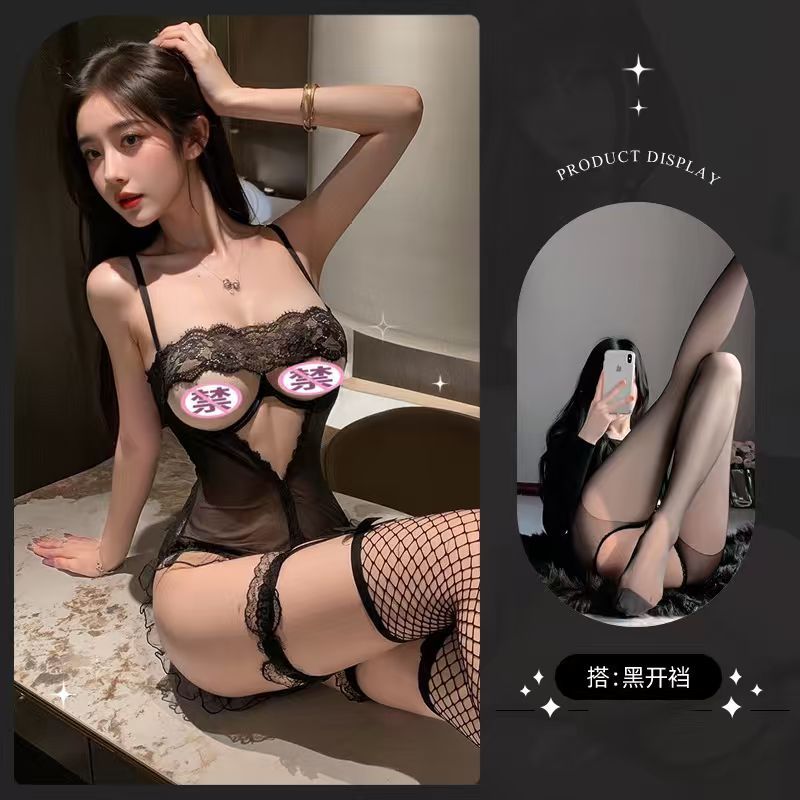 Black jumpsuit + open socks