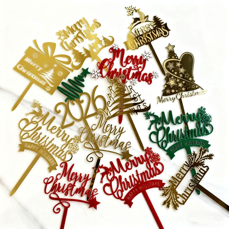 Cross Border Ins Style Christmas Cake Decoration Christmas Party Supplies Acrylic Marking Christmas Cake Plug-in Cross Border Ins Style Christmas Cake Decoration Christmas Party Supplies Acrylic Marking Christmas Cake Plug-in