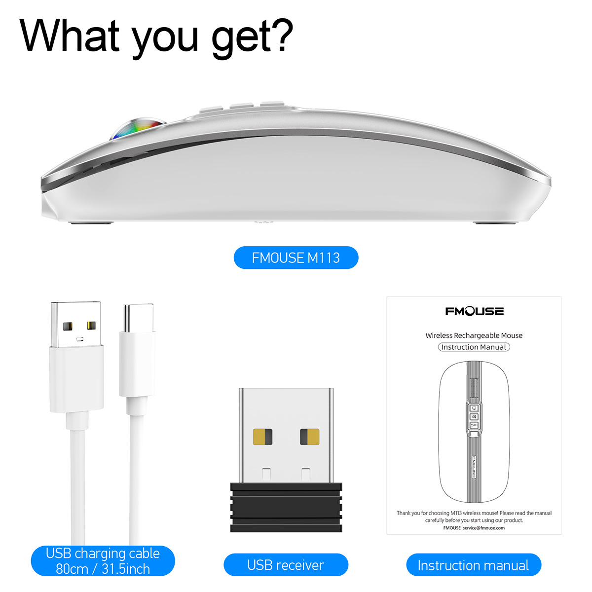 Jauna bezvadu 10M Bluetooth divu režīmu 2.4G/BT5.1 klusa pele Pele 2400DPI 6D spēļu birojam_voghion.com