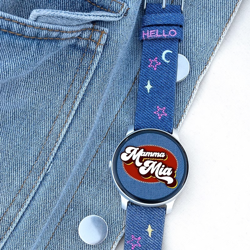 [Denim embroidery] 20/22mm strap for Huawei watch4pro/3 progt4/3 Denim strap