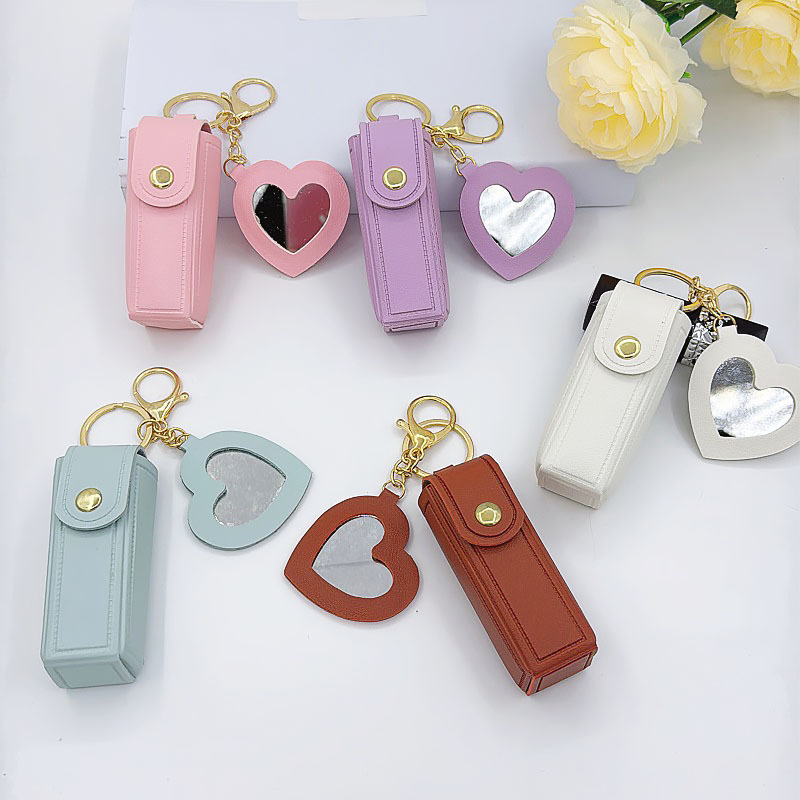 Bolsa de lápiz labial portátil llavero bolso de maquillaje portátil bolso de regalo bolso de cambio bolso de almacenamiento mini lápiz labial colgante