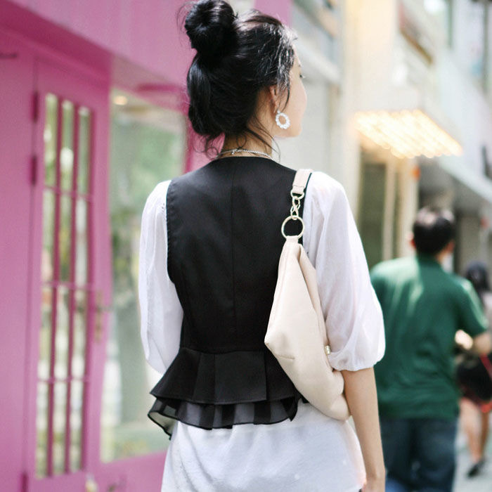Chaleco corto de primavera, otoño y verano para mujer 2025, chaleco sin mangas, chaqueta delgada de estilo coreano, fácil de combinar, chaleco de traje ajustado.