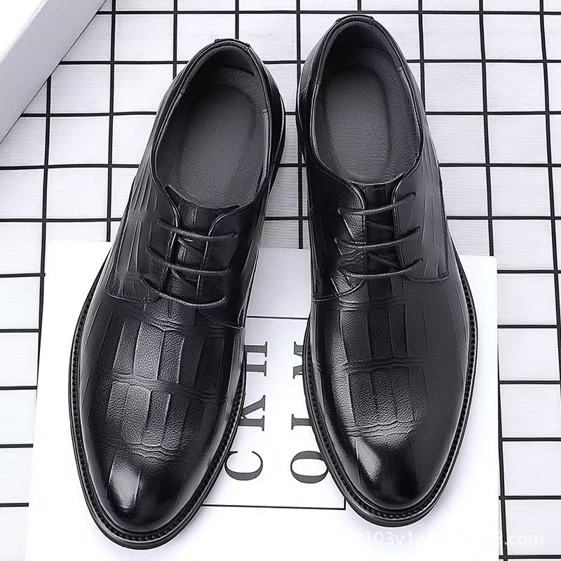 [Una pieza de envío gratis] Primavera y otoño zapatos de cuero formales de negocios con cordones zapatos de hombre zapatos individuales zapatos al por mayor zapatos casuales de hombre