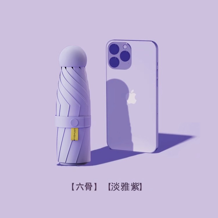 50% de descuento en mini cápsula portátil paraguas solar protección UV paraguas solar regalo publicidad paraguas lote