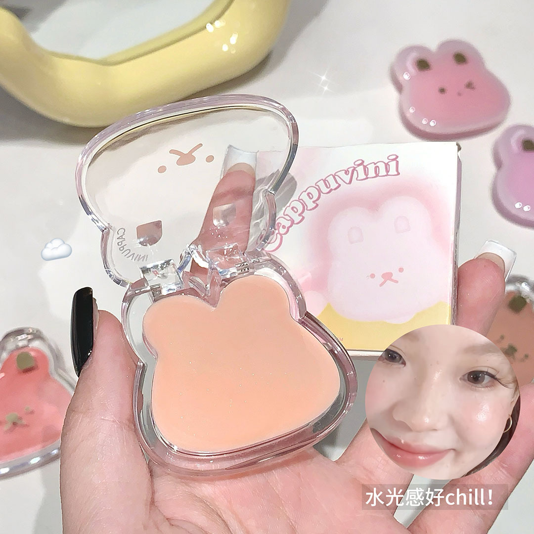 Cappuvini pequeño conejo agua luz crema multipropósito coreana vigor expansión blush mat saturado brillo alto maquillaje para mujeres
