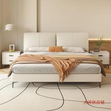 真皮床现代简约软包床1.5米家用卧室床婚床1.8米双人新款床特价