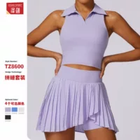 Zechuang летняя футболка для отдыха на открытом воздухе, спортивный костюм для фитнеса, дышащий теннисный костюм телесного цвета для йоги 8600