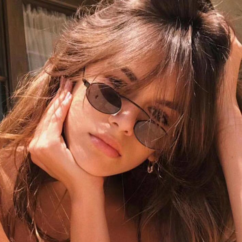 2022 Fashion Arched Single Beam Oval Sunglasses Personalized Punk Style Prince Sunglasses Trendy Small Frame Sunglasses