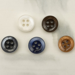 Pearl White Black Orange Yellow Literary Business Shirt Polo T-Shirt Resin Button Buttons Imitation Bead Buttons